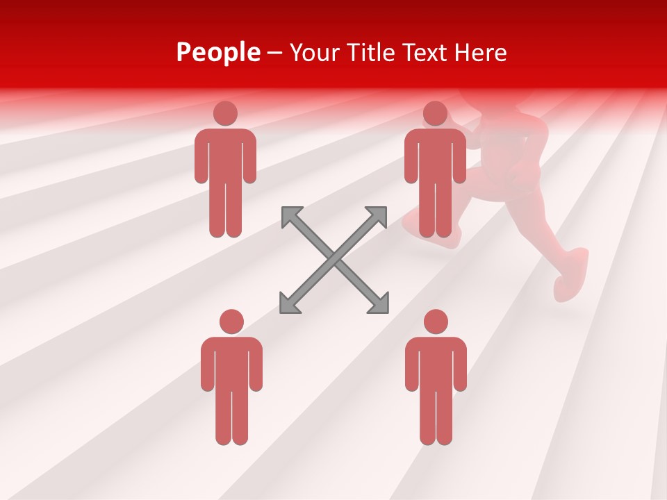 Graphic Red Climbing PowerPoint Template