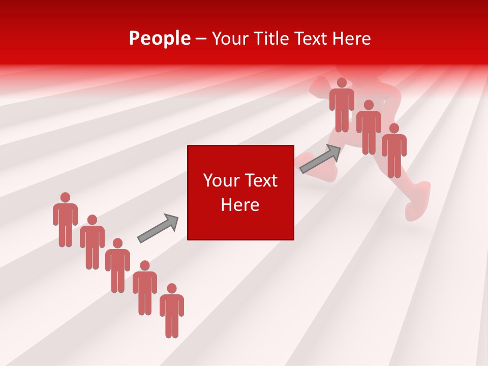 Graphic Red Climbing PowerPoint Template