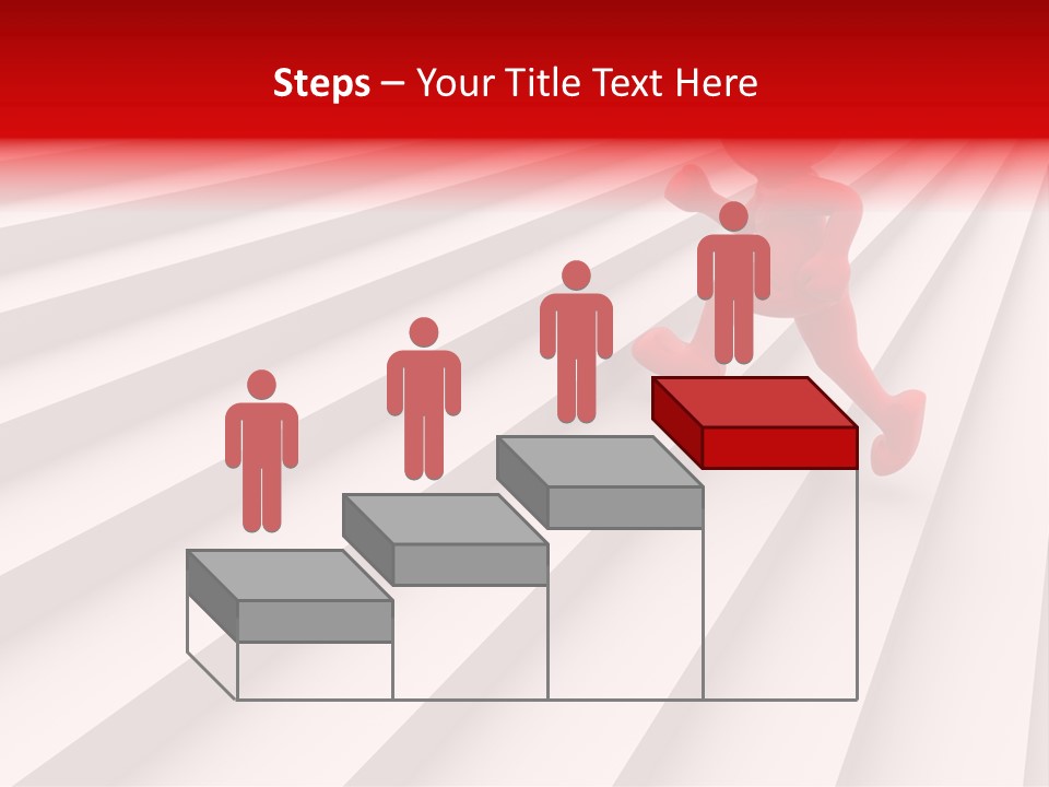 Graphic Red Climbing PowerPoint Template