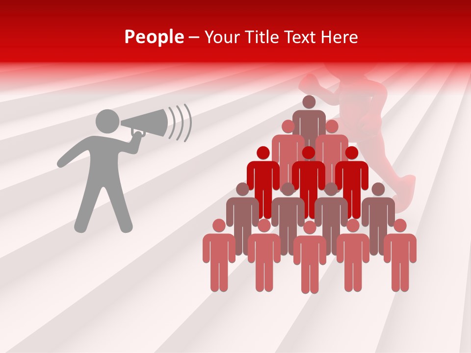 Graphic Red Climbing PowerPoint Template