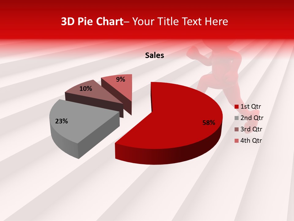Graphic Red Climbing PowerPoint Template