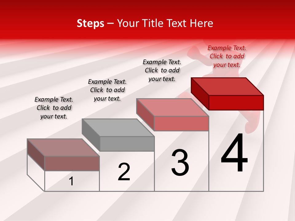 Graphic Red Climbing PowerPoint Template