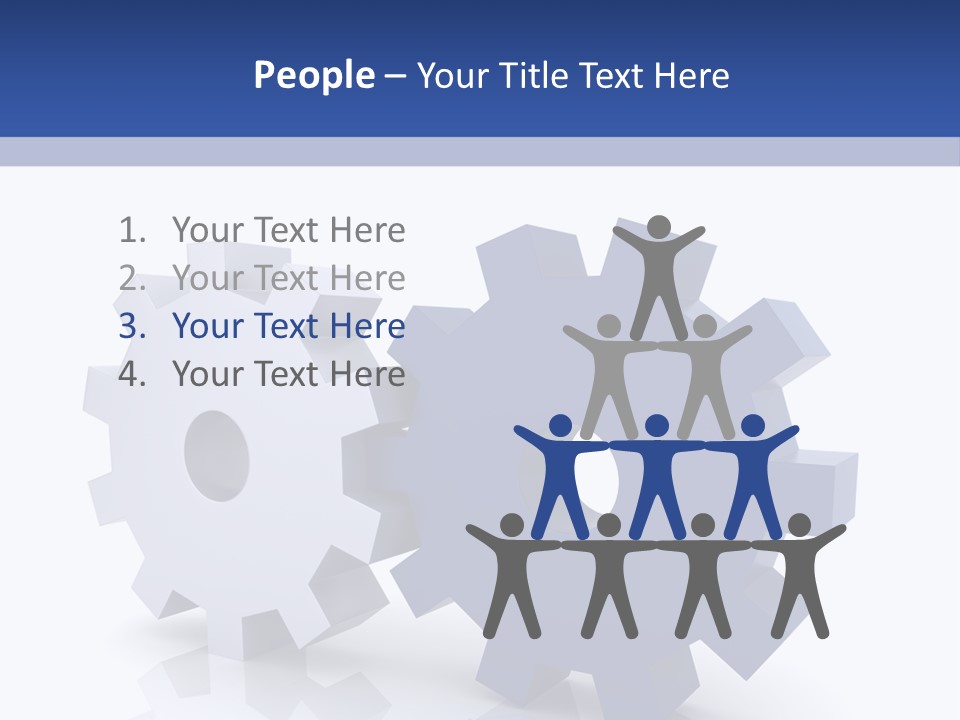 Abstraction Computer Generated Teamwork PowerPoint Template