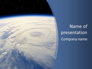 Blue Hurricane Tornado PowerPoint Template