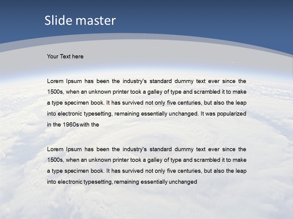 Blue Hurricane Tornado PowerPoint Template