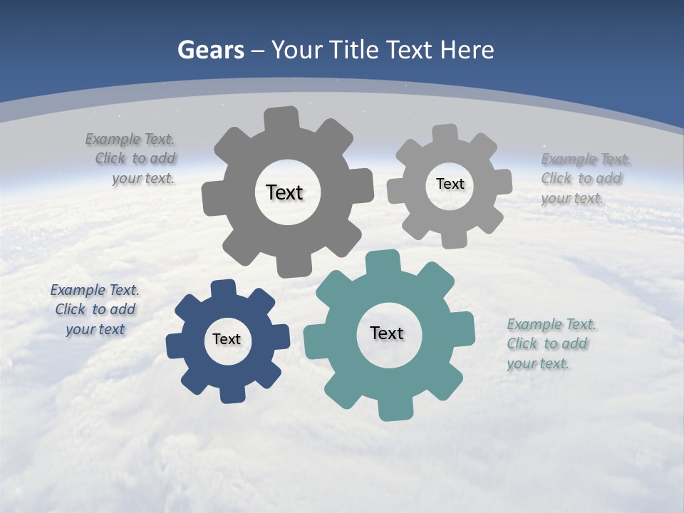 Blue Hurricane Tornado PowerPoint Template