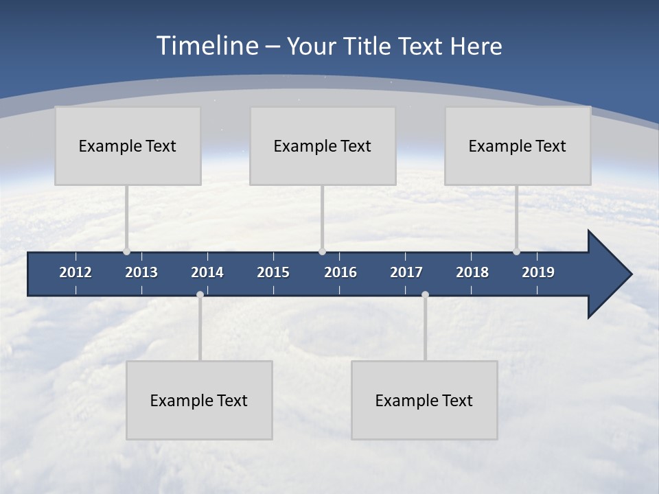 Blue Hurricane Tornado PowerPoint Template