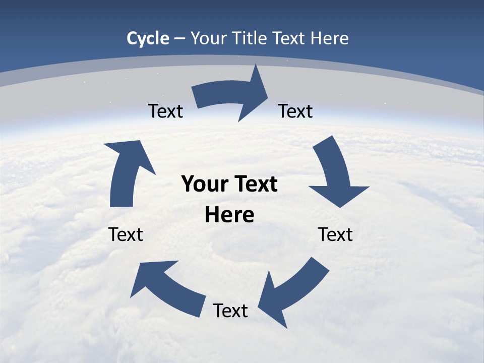 Blue Hurricane Tornado PowerPoint Template