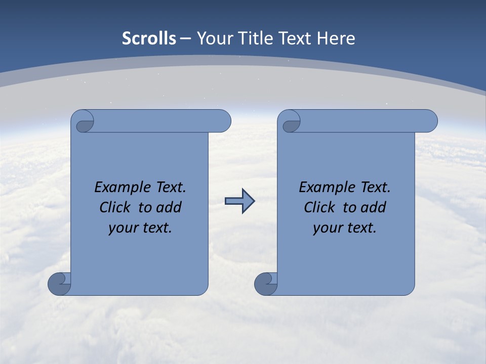 Blue Hurricane Tornado PowerPoint Template