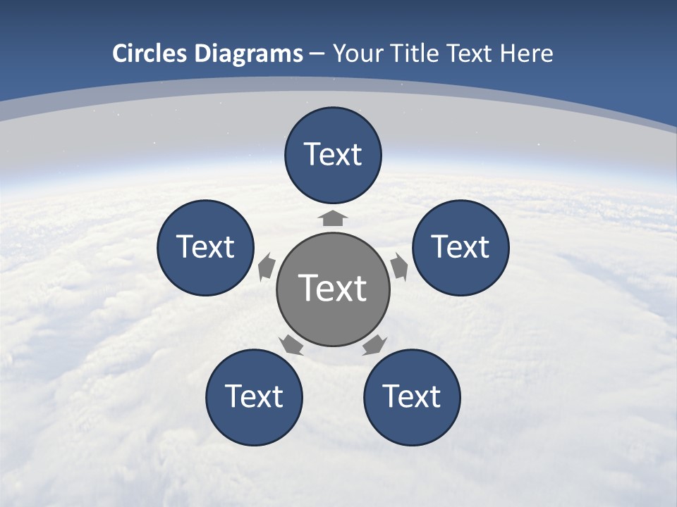 Blue Hurricane Tornado PowerPoint Template
