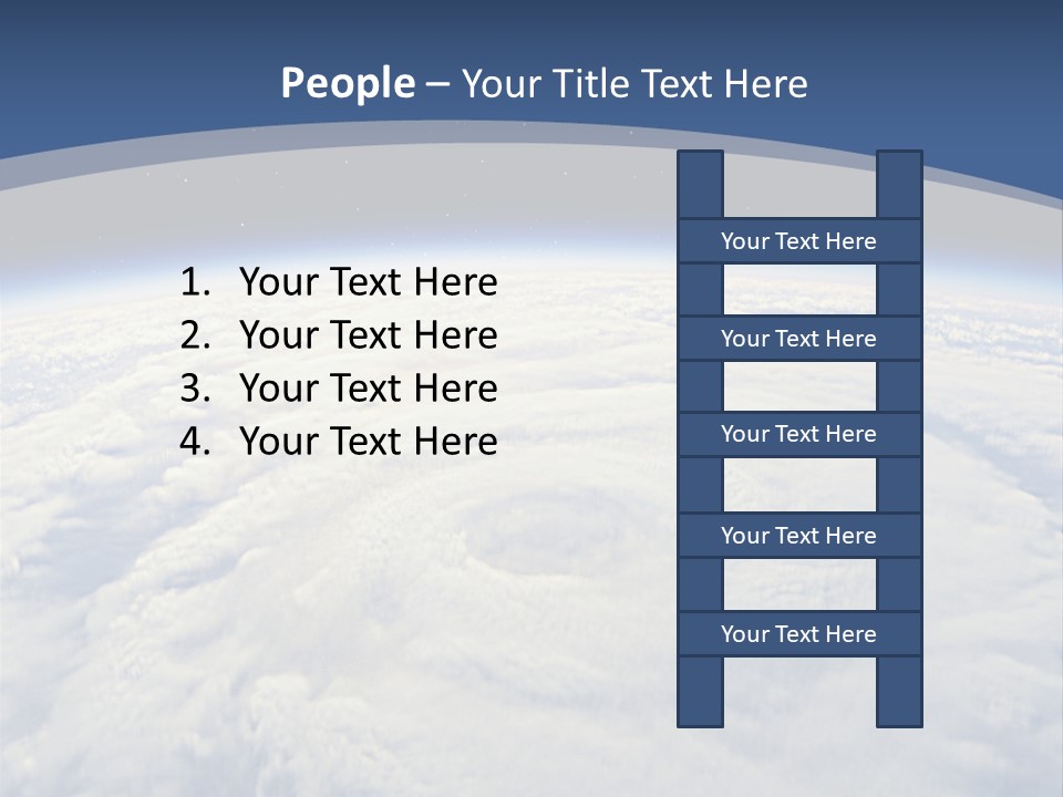 Blue Hurricane Tornado PowerPoint Template