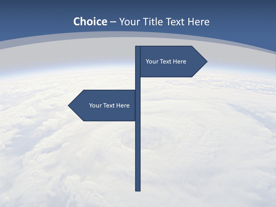 Blue Hurricane Tornado PowerPoint Template