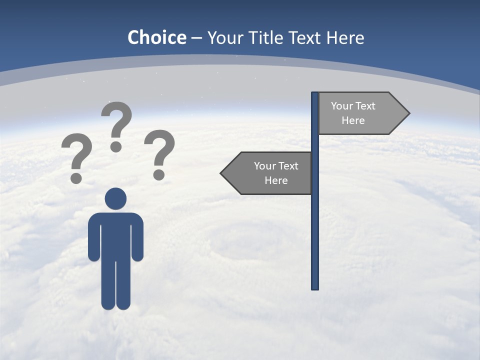 Blue Hurricane Tornado PowerPoint Template