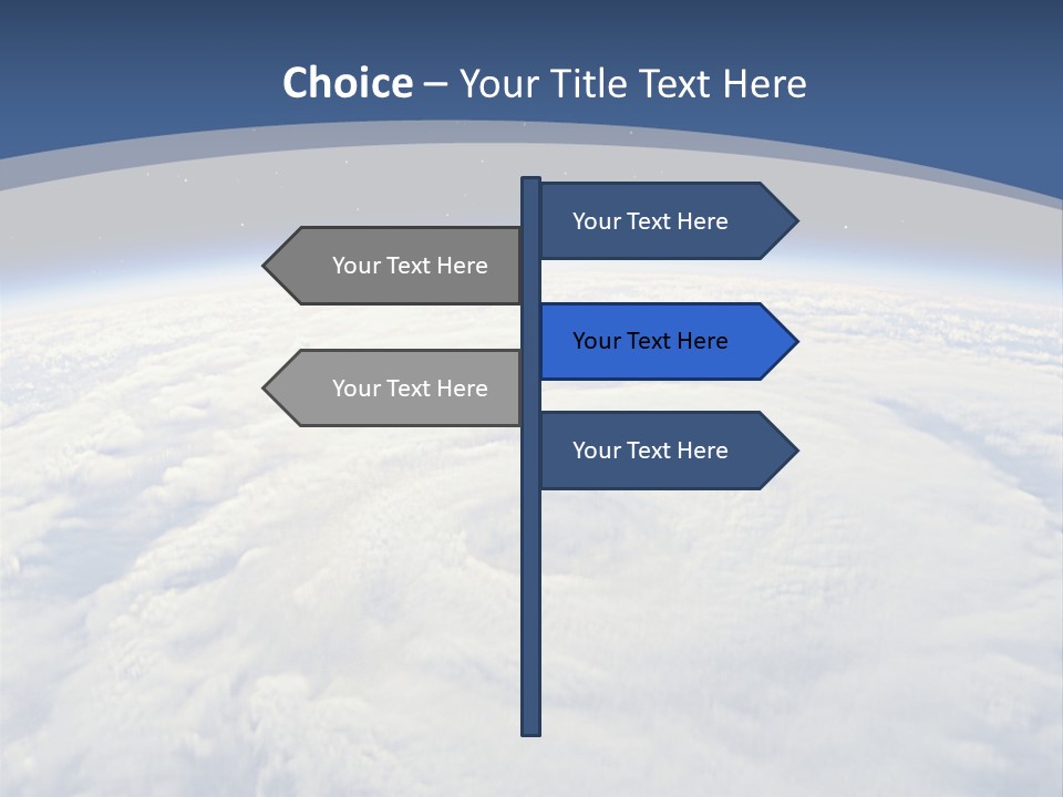 Blue Hurricane Tornado PowerPoint Template
