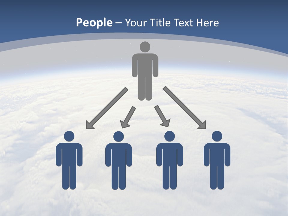 Blue Hurricane Tornado PowerPoint Template