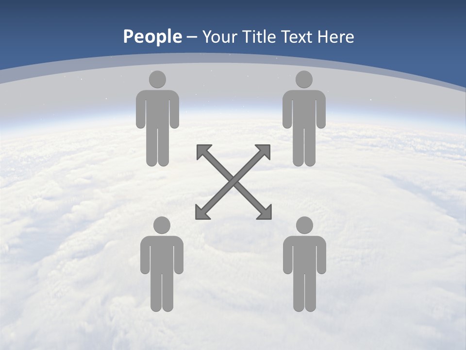 Blue Hurricane Tornado PowerPoint Template