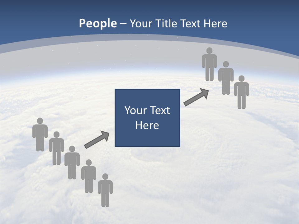 Blue Hurricane Tornado PowerPoint Template