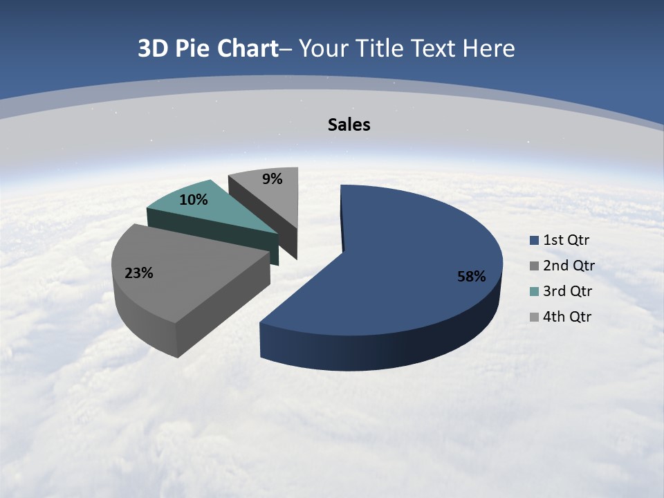 Blue Hurricane Tornado PowerPoint Template