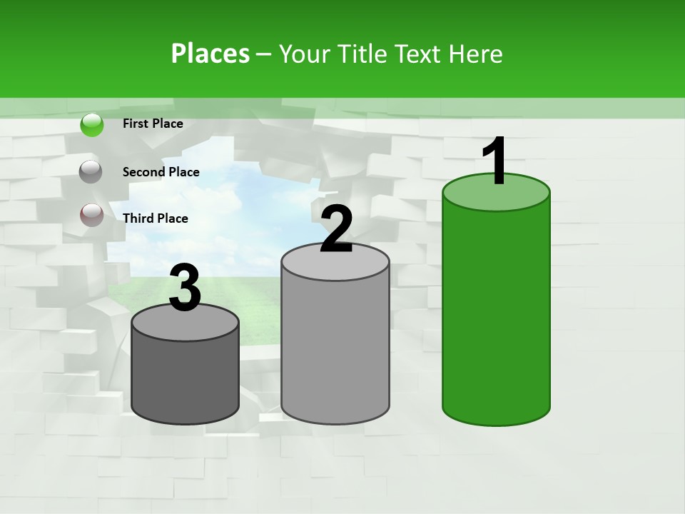 Wall White Explode PowerPoint Template