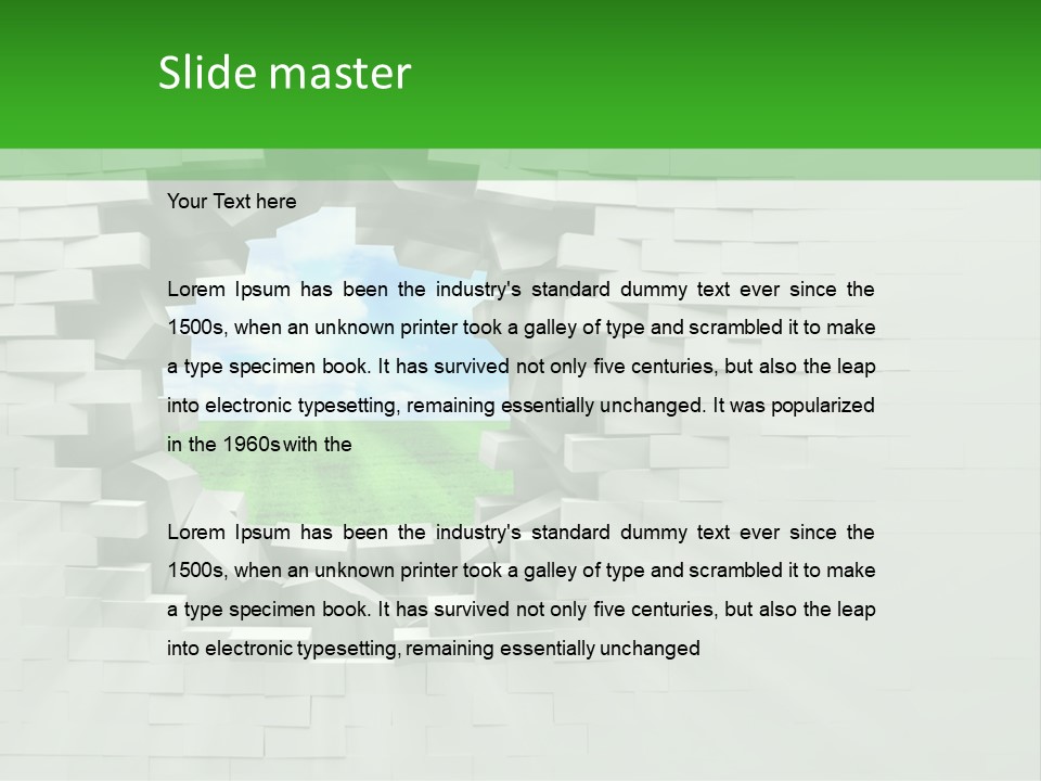 Wall White Explode PowerPoint Template