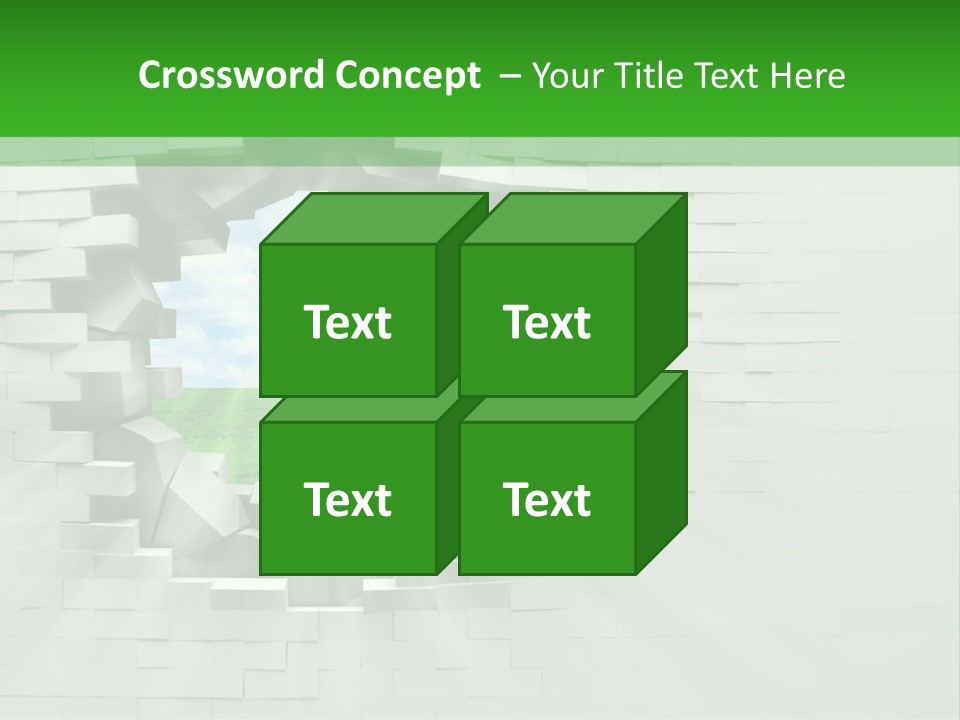 Wall White Explode PowerPoint Template