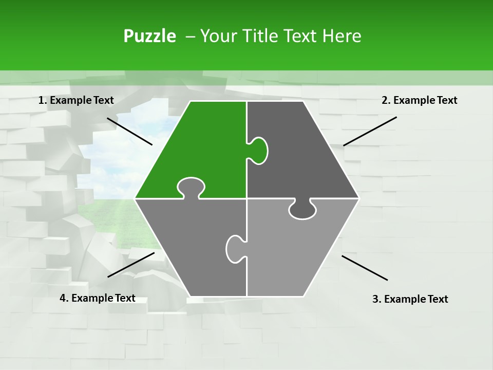 Wall White Explode PowerPoint Template