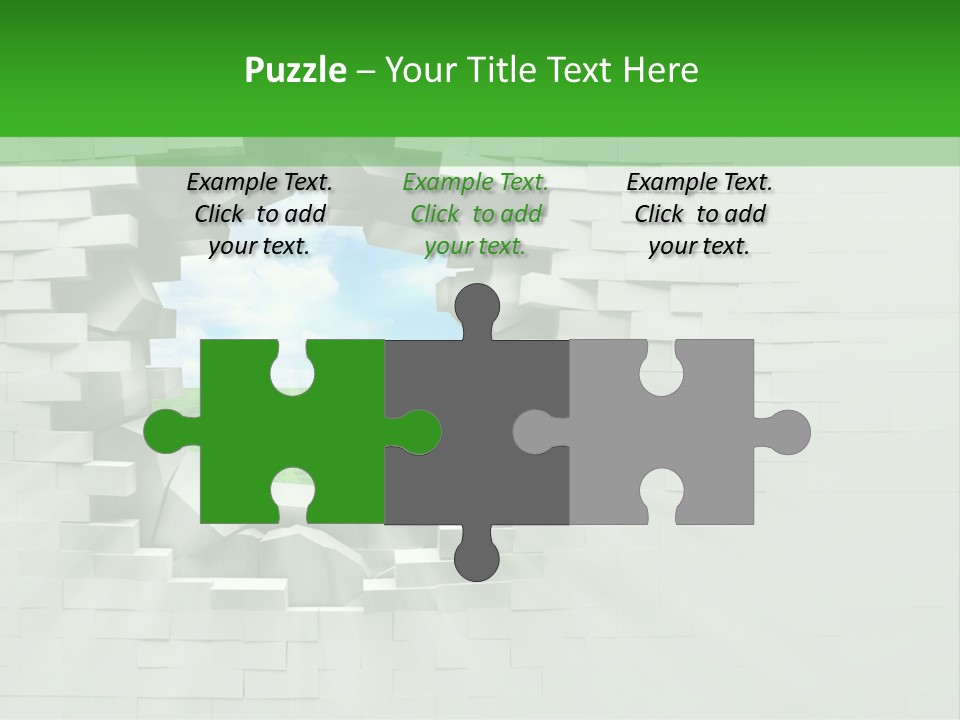 Wall White Explode PowerPoint Template