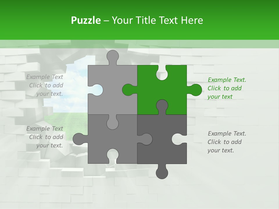 Wall White Explode PowerPoint Template