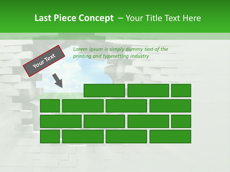 Wall White Explode PowerPoint Template