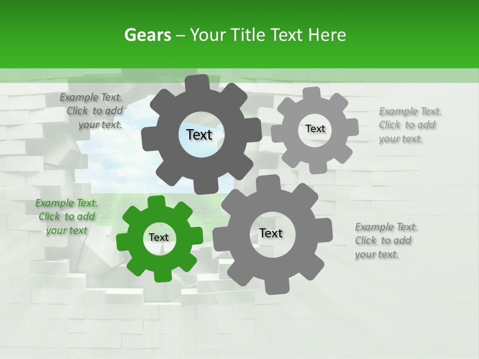 Wall White Explode PowerPoint Template