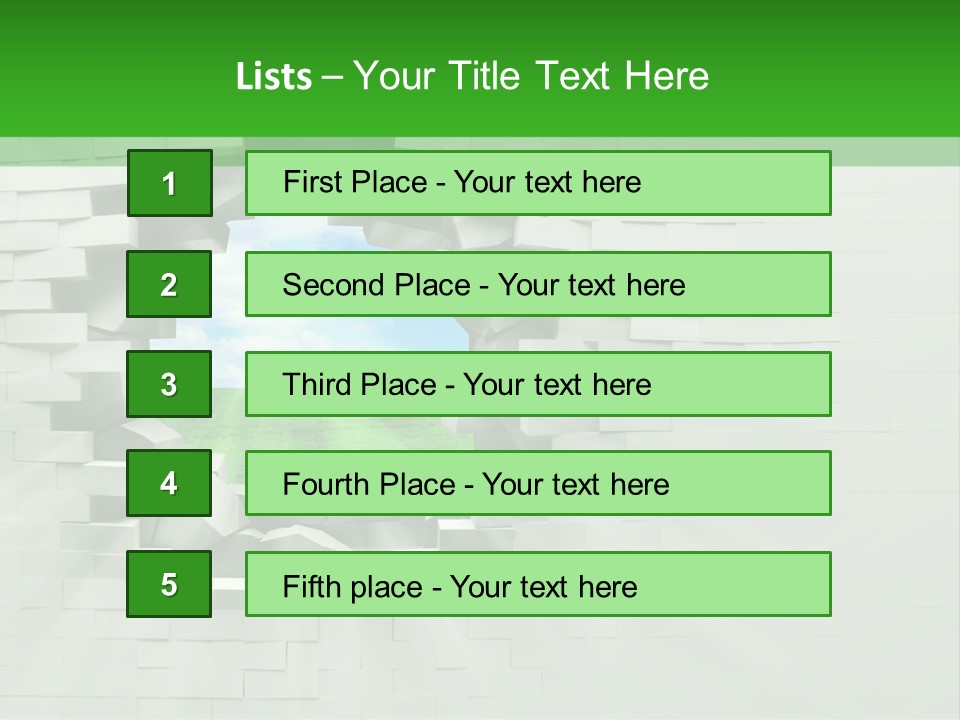Wall White Explode PowerPoint Template