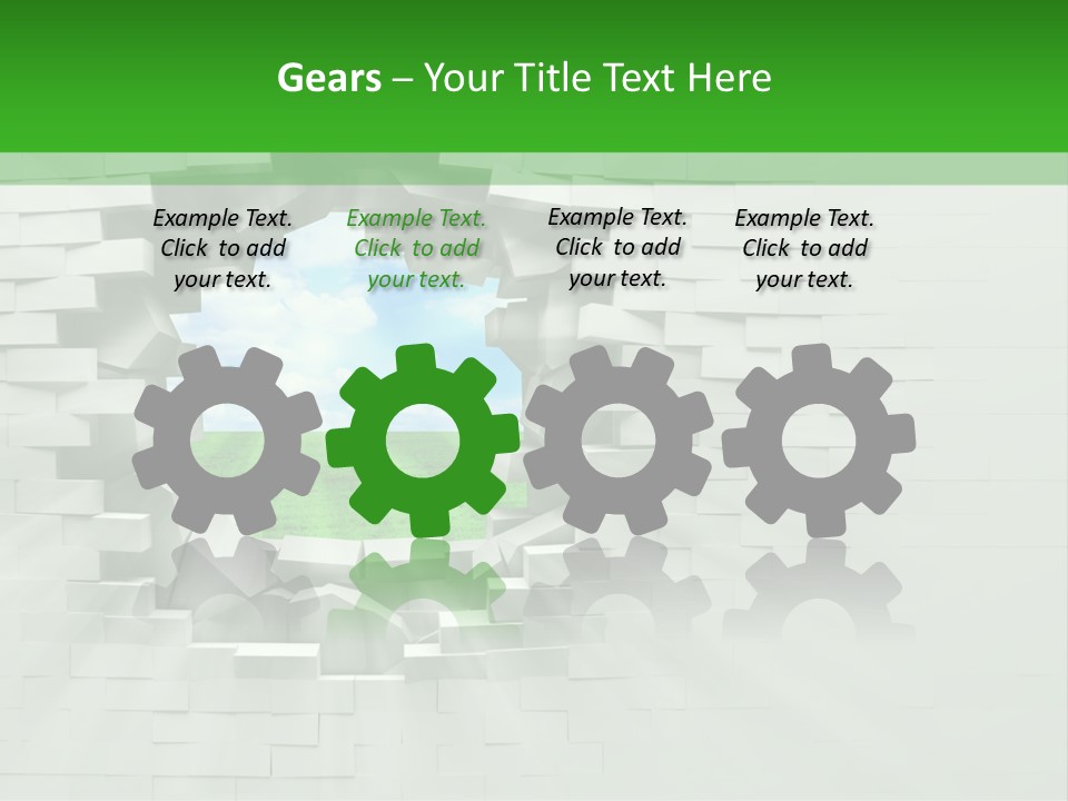 Wall White Explode PowerPoint Template