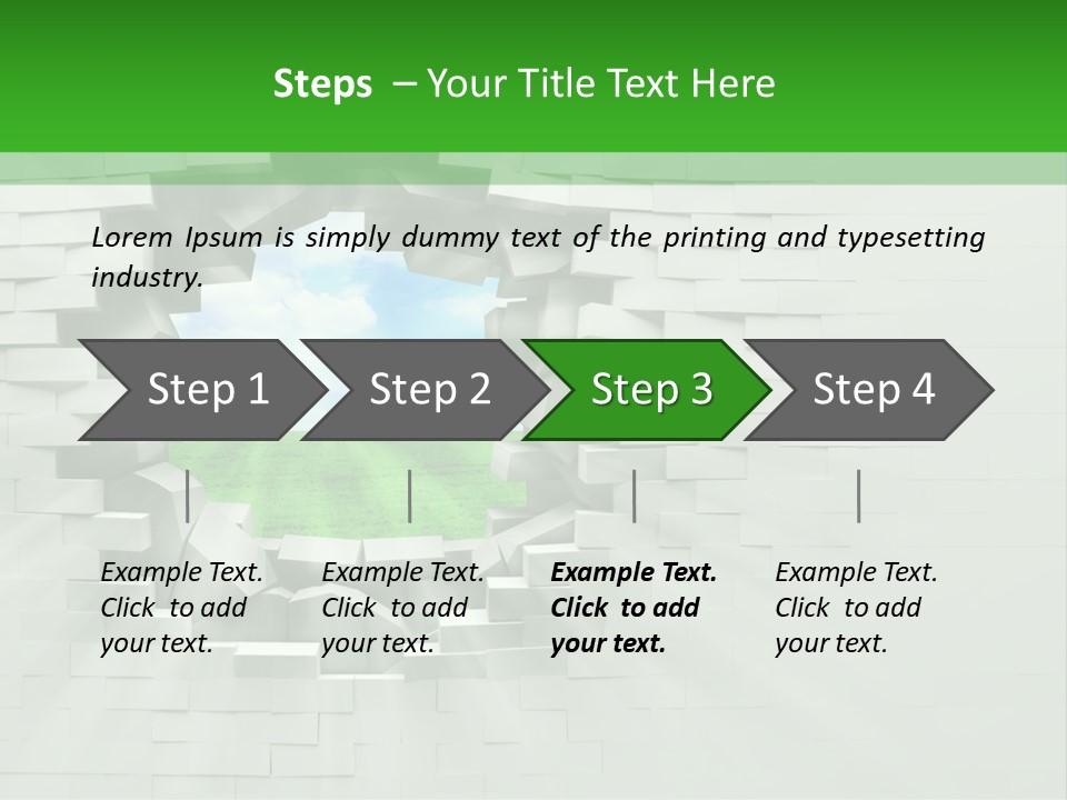 Wall White Explode PowerPoint Template