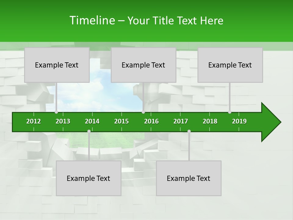 Wall White Explode PowerPoint Template