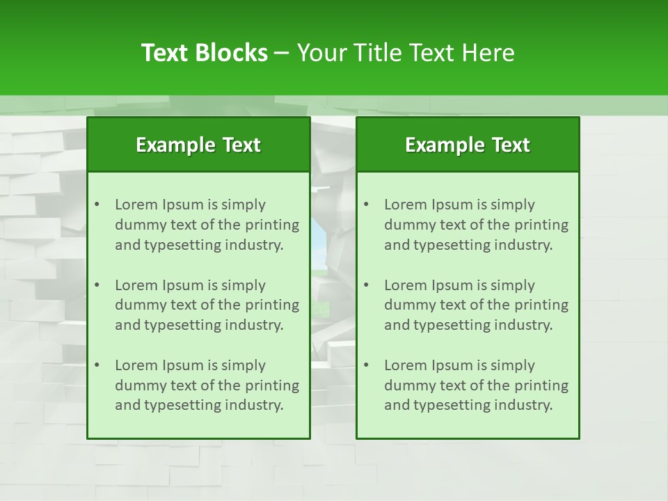 Wall White Explode PowerPoint Template