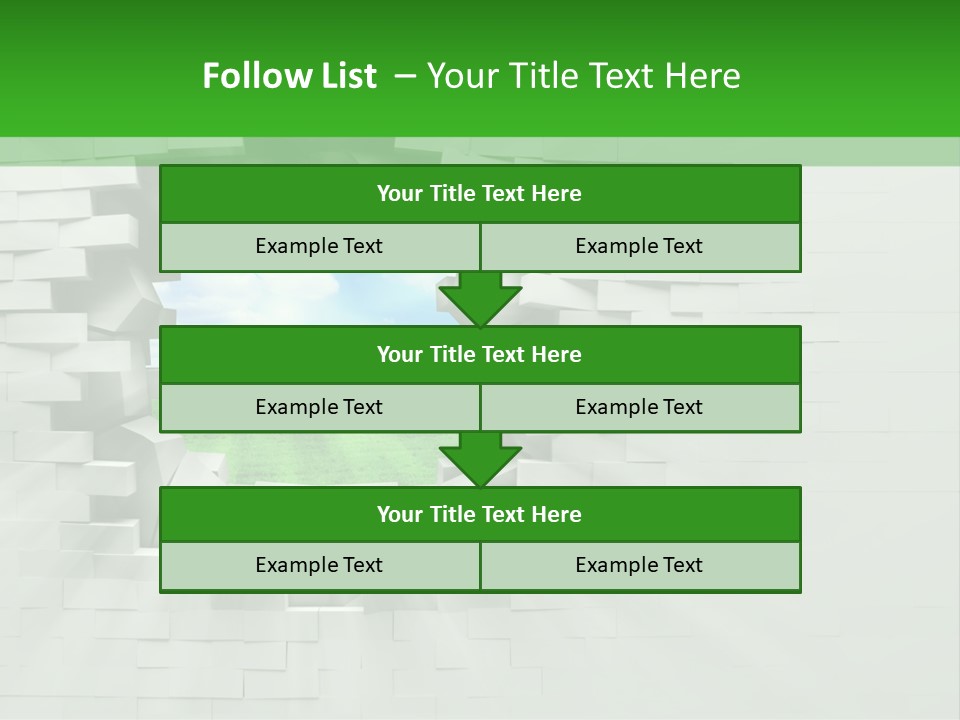 Wall White Explode PowerPoint Template