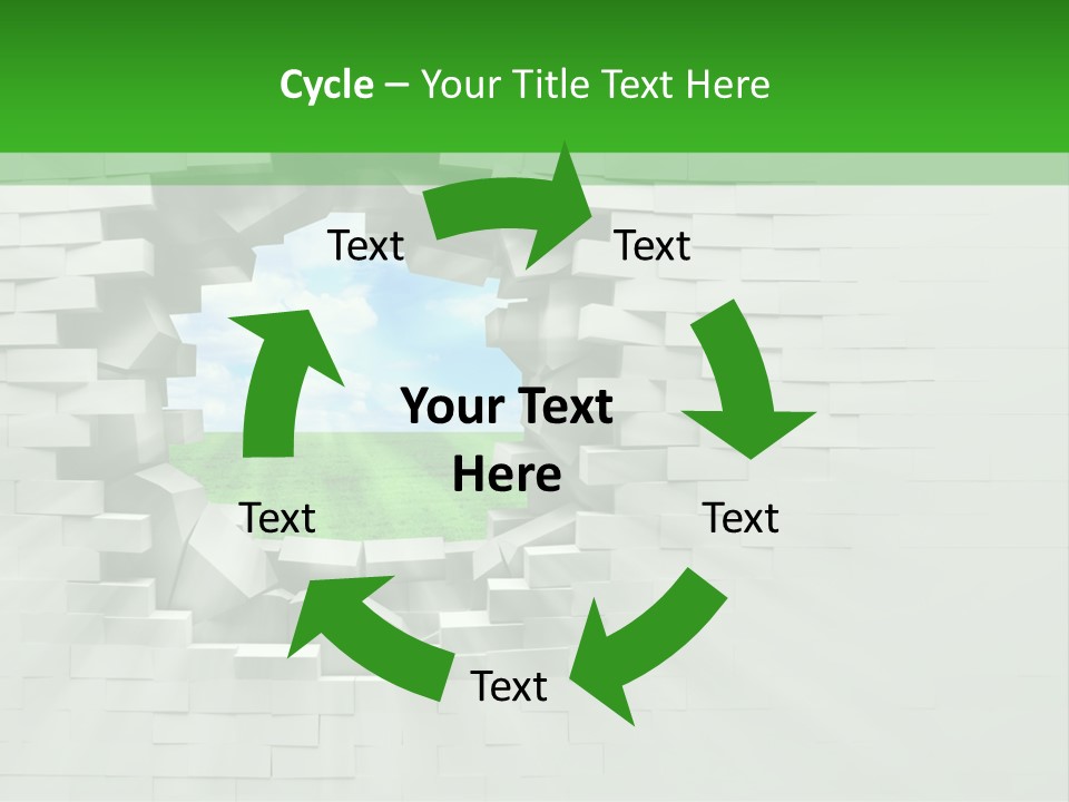 Wall White Explode PowerPoint Template