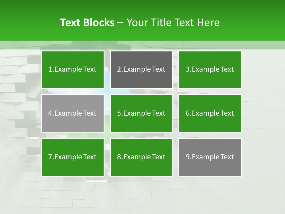 Wall White Explode PowerPoint Template