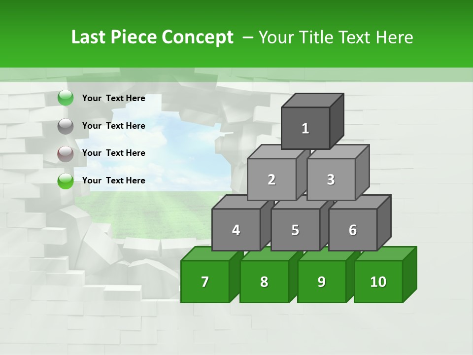 Wall White Explode PowerPoint Template