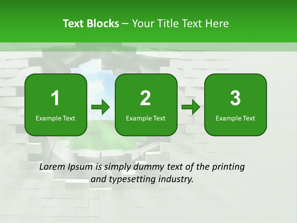 Wall White Explode PowerPoint Template