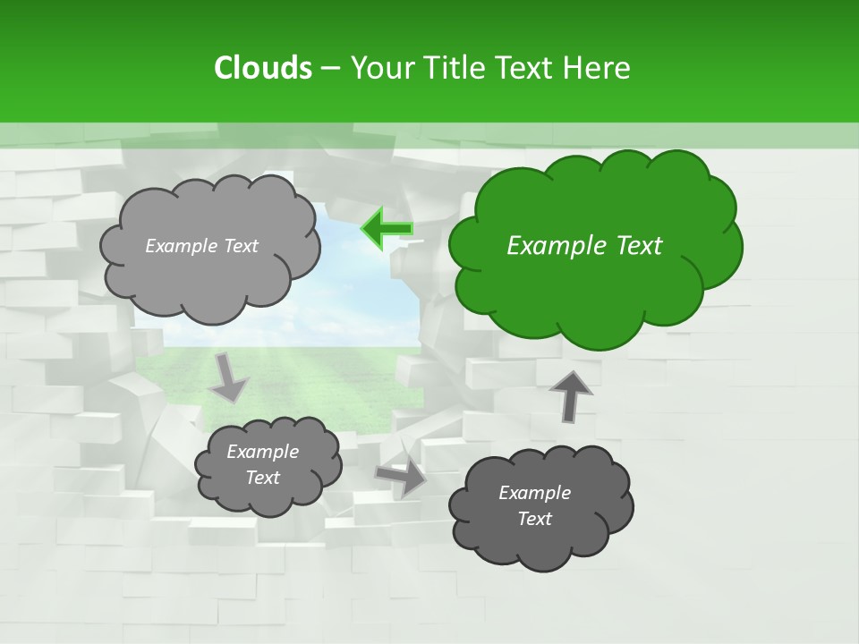 Wall White Explode PowerPoint Template