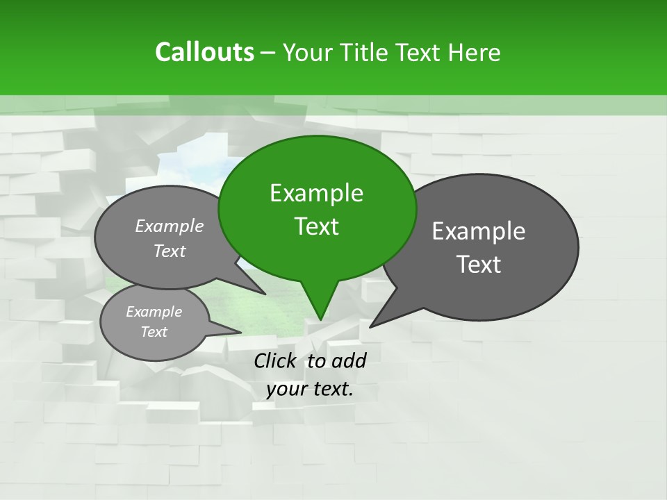 Wall White Explode PowerPoint Template