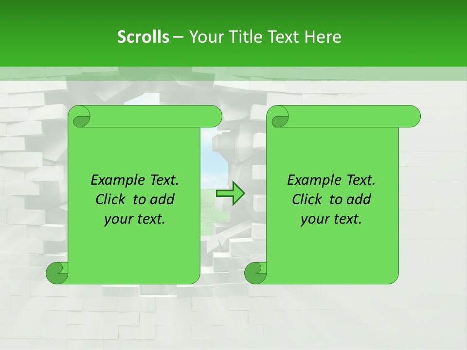 Wall White Explode PowerPoint Template