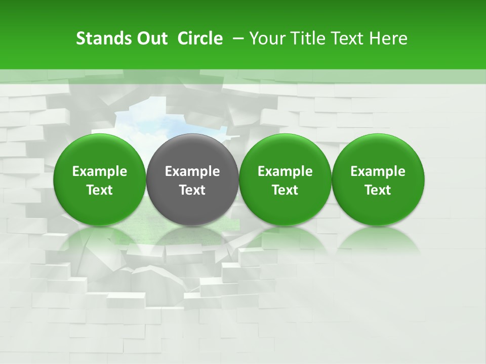 Wall White Explode PowerPoint Template