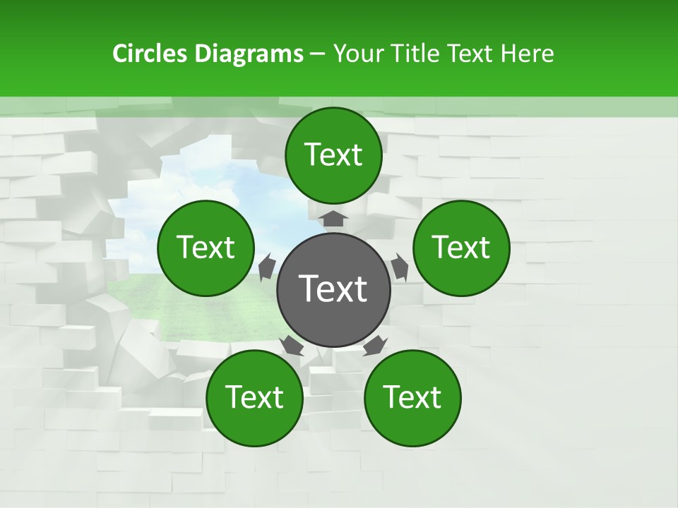 Wall White Explode PowerPoint Template