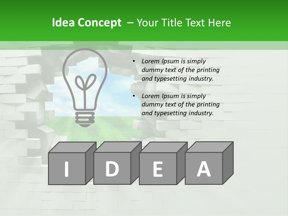 Wall White Explode PowerPoint Template