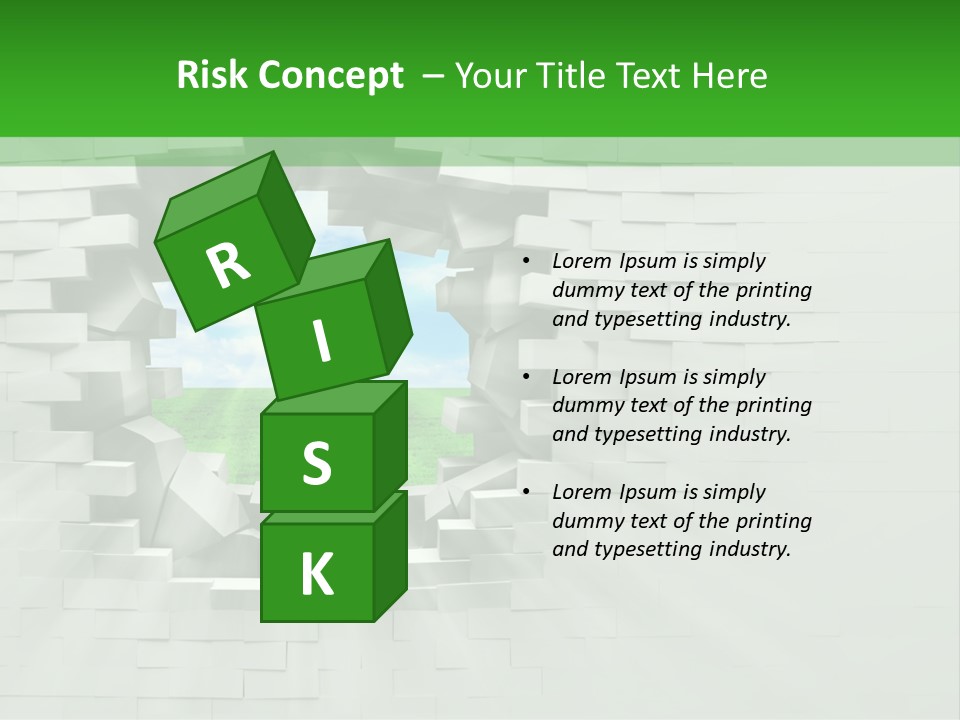 Wall White Explode PowerPoint Template