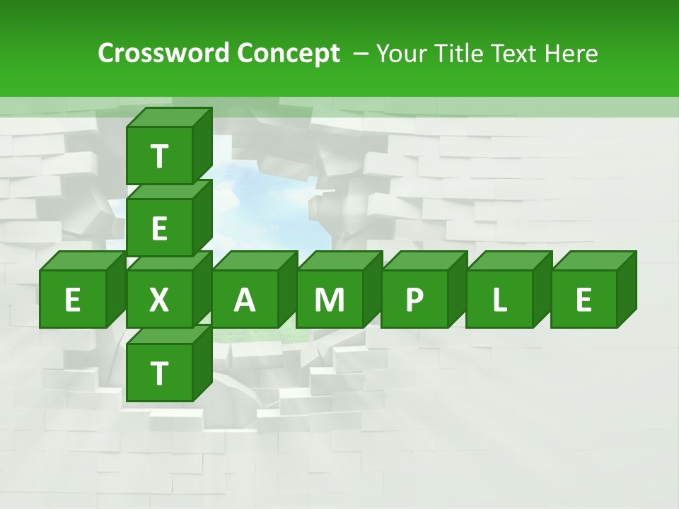 Wall White Explode PowerPoint Template