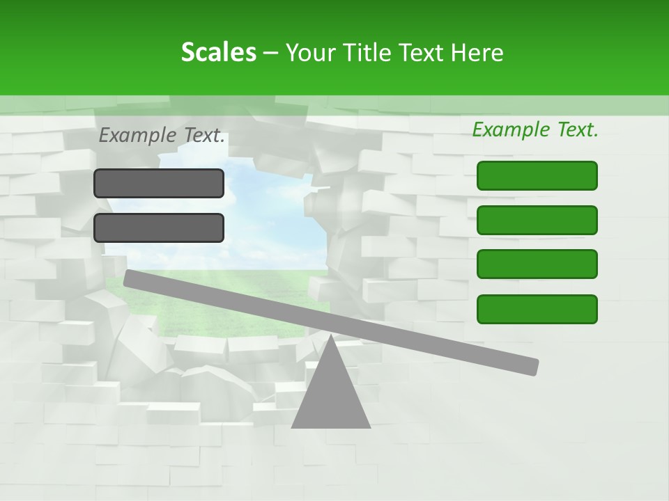 Wall White Explode PowerPoint Template