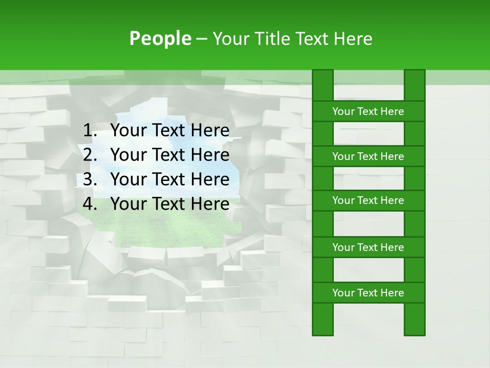 Wall White Explode PowerPoint Template